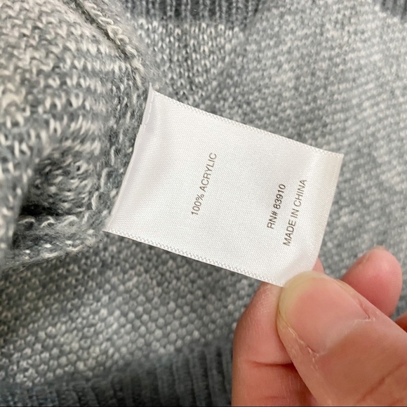 ST. JOHN’S BAY Women's XXL Gray Fairisle Pullover Sweater Ski Winter - Picture 7 of 9